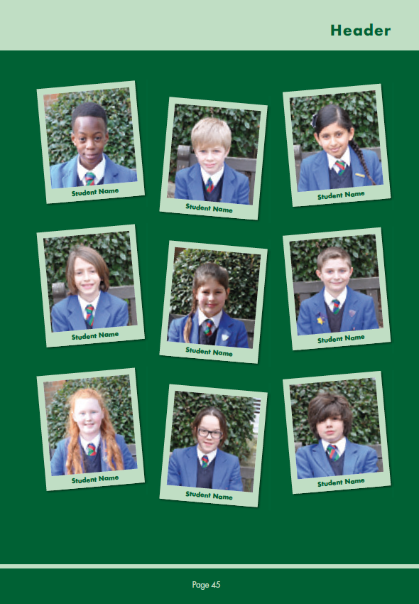 Duo - Dark Green + Light Green School Yearbooks